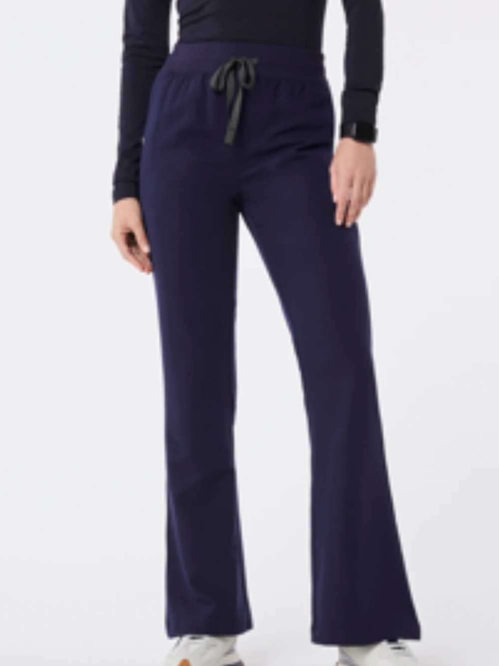 Figs Navy Boot-Cut Drawstring Scrub Pants